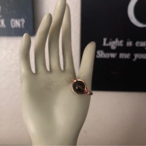 Beautiful Wire Wrapped Smoky Quartz Ring - 10